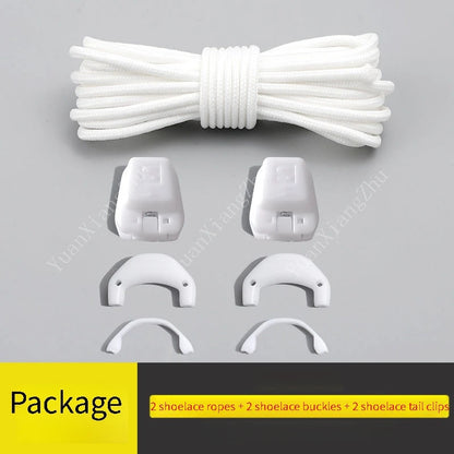New No tie Shoe laces Round Tennis Laces Without ties Adult Kids Quality Running Sneakers Shoelaces Black White Shoes Accesories