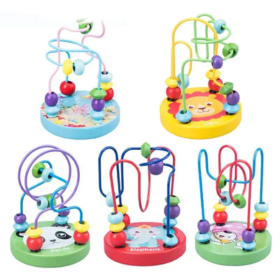 Colorful Wooden Roller Coaster Educational Circle Toy For Preschool Learning Bead Maze Toy Perfect Gift For Young Children - Smarsty