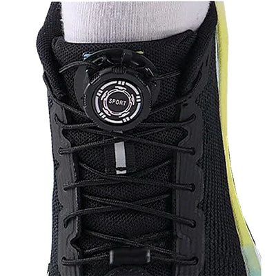 easy installation Automatic Shoelaces Without ties Black white Swivel Buckle Laces Thick Rope Sneakers Shoelace Shoe Accessories - Smarsty