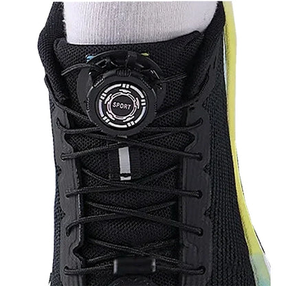 easy installation Automatic Shoelaces Without ties Black white Swivel Buckle Laces Thick Rope Sneakers Shoelace Shoe Accessories - Smarsty