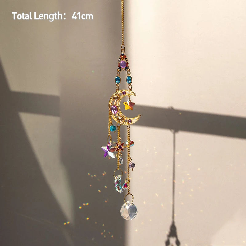 Hanging Crystal Pendant Suncatcher Wind Chimes for Home Decor - Smarsty