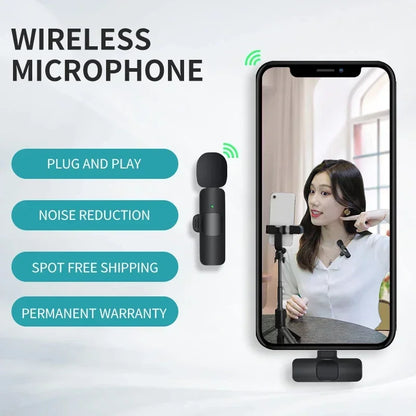 Basix Wireless Lavalier Microphone for iPhone Vlogging - Smarsty