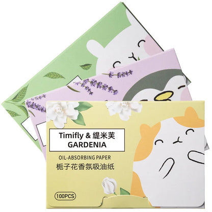 100 Pieces Fragrance Oil Absorbing Sheets for T-Zone Control - Smarsty