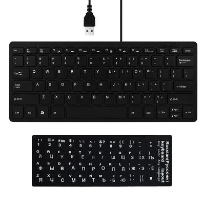 Ultra Thin USB 2.0 Wired Keyboard Mini 78 Keys Multimedia - Smarsty
