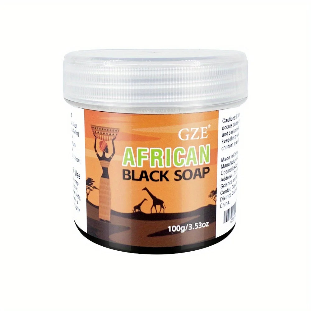 GZE African Black Soap 3-in-1 Cleanser for Deep Cleaning and Moisturizing - Smarsty