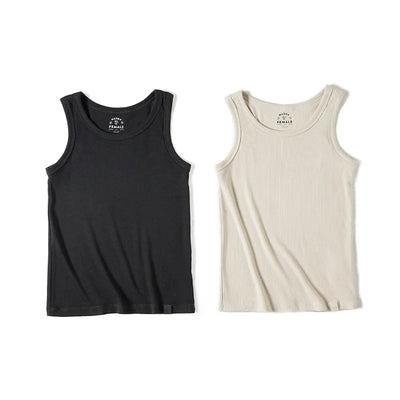 Maden Summer Sleeveless Knitted Tank Tops for Women Solid Color Casual Sports Vest Slim Fit Female Outer Wear Tops - Smarsty
