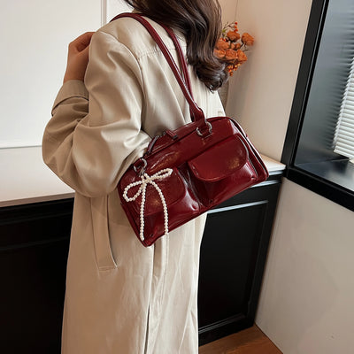 Korean Edition Underarm Bow Bag Women Versatile Shoulder Bag - Smarsty