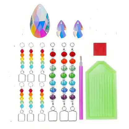 Acrylic Double-Sided Crystal Diamond Painting Wind Chimes - Smarsty