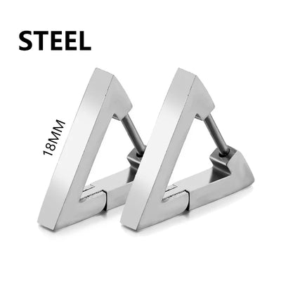 Punk Stainless Steel Stud Earrings Set for Men and Women - Smarsty