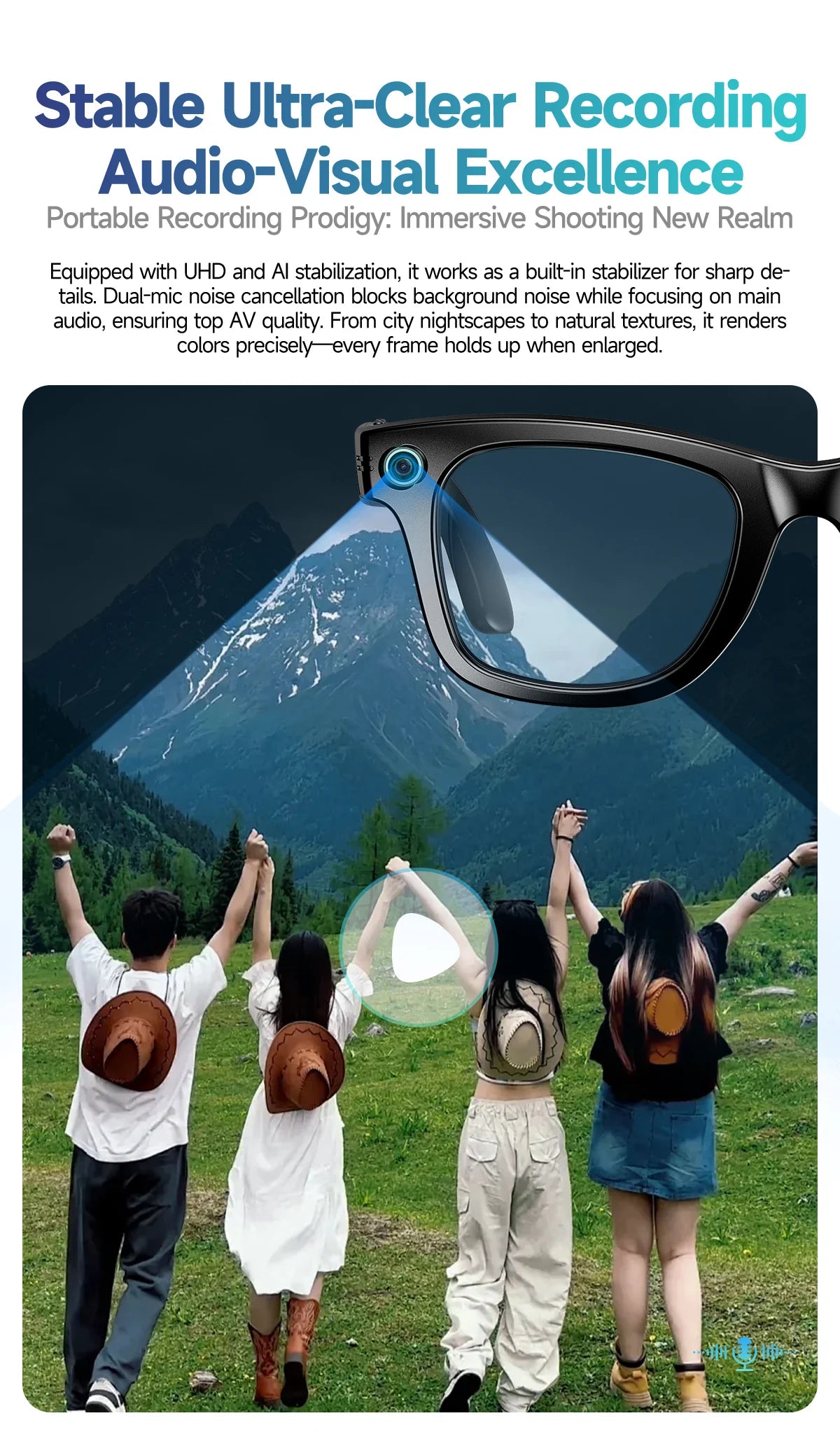 New 800W Camera AI Glasses Men Color-Changing Smart Translation Glasses Photo Video Recording Waterproof Call Smart Sunglasses - Smarsty