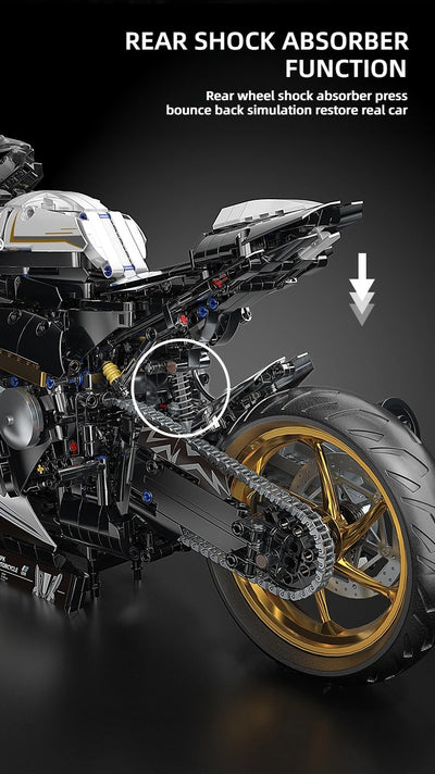 TOYLINX Alloy Motorcycle Desktop Decorations 2045PCS Racing Building Block Model  Kid Toys Christmas Easter Festive Gift Giving - Smarsty