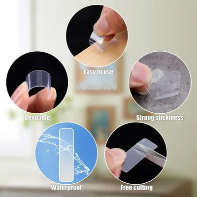 Double Sided Adhesive Tape Nano Reusable Super Strong Transparent Wall Stickers WaterProof Widely Used Wall Mount Sticker - Smarsty