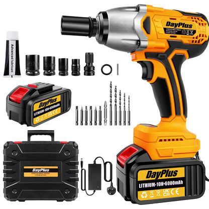 DayPlus 1500Nm Brushless Cordless Impact Wrench - Smarsty