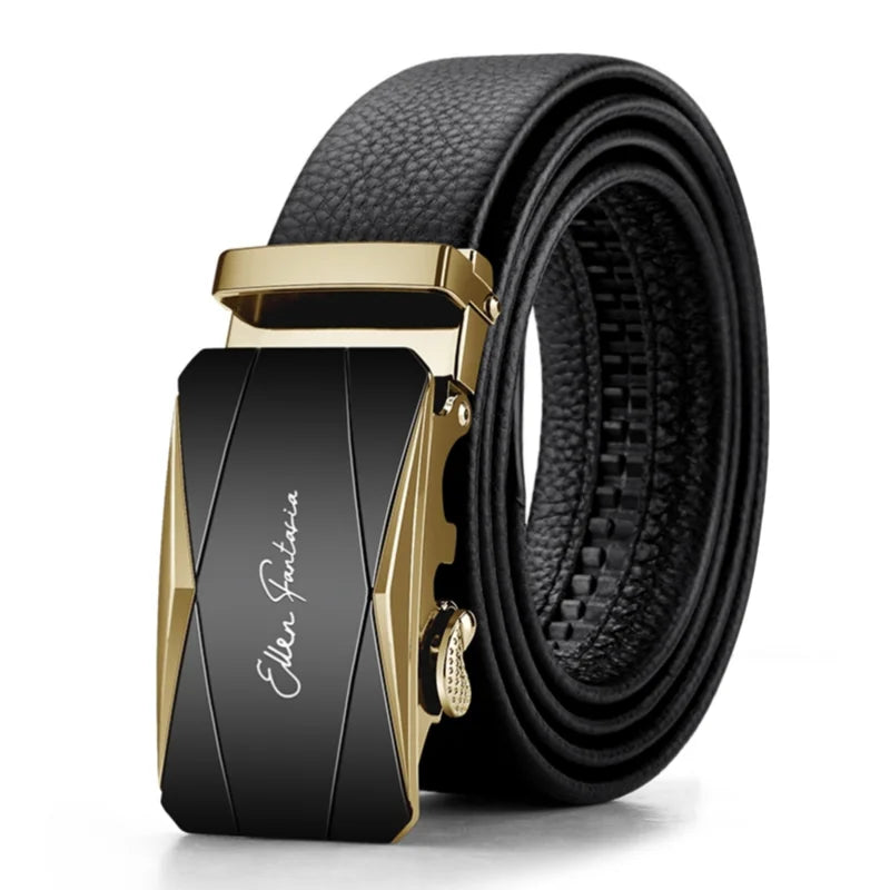 OYIFAN Genuine Leather Men Belt Adjustable Automatic Buckle - Smarsty