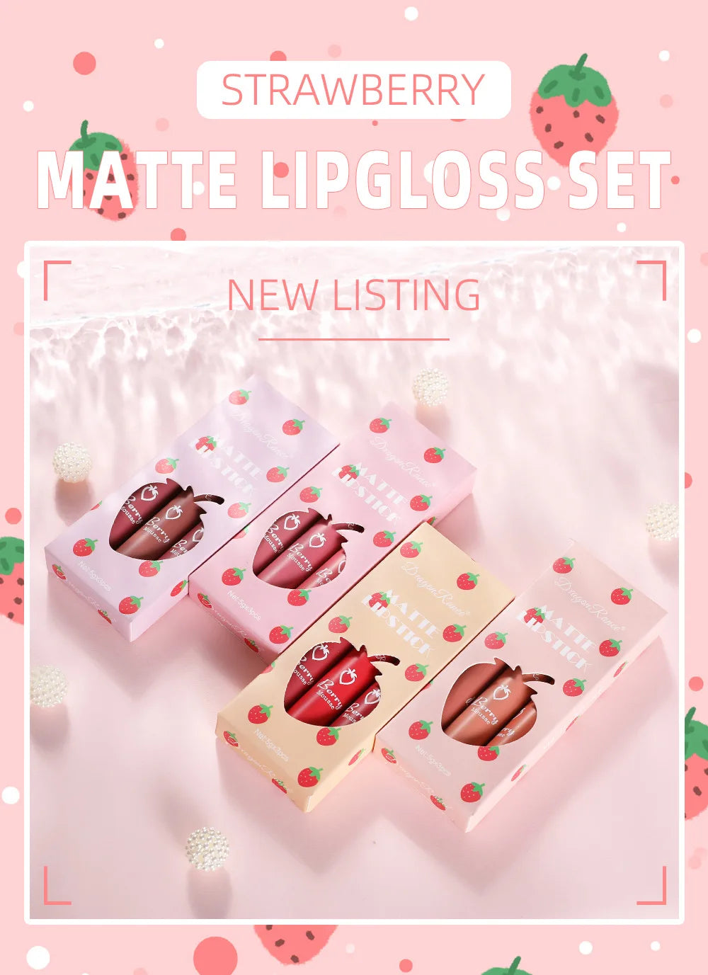 3 PCS Velvet Matte Lip Gloss Set for Hydration - Smarsty
