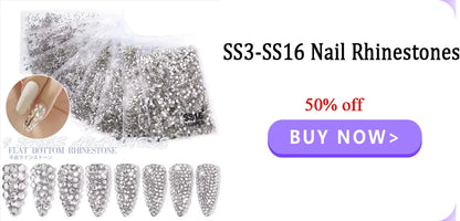 Mixed Nail Rhinestones with Shiny Clear Colors for Stunning Nail Art - Smarsty