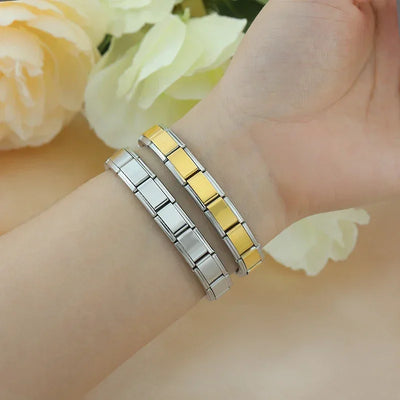 Hapiship Italian Stainless Steel Elastic Charm Bracelet - Smarsty