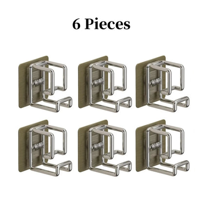1/2/4/6Pcs Stainless Steel Washbasin Hook Multifunction Punch-free Kitchen Bathroom Rack Basin Storage Rack Towel Hanging Holder