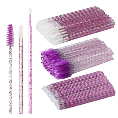 50Pcs Disposable Eyelash Brushes for Makeup Application - Smarsty
