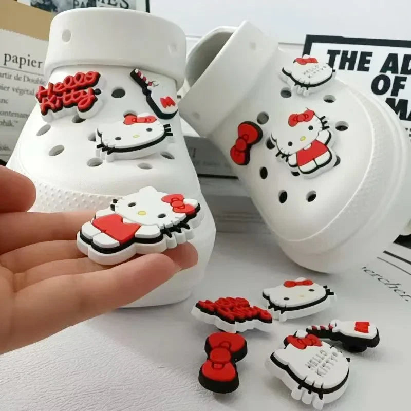 MINISO Sanrio Hello Kitty Shoe Charms DIY Detachable Hole Shoes Decorate Accessories Festival Party Gifts Christmas Gift