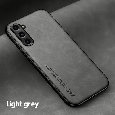 Leather Phone Case With Metal Plate For Car Mount Support - Smarsty