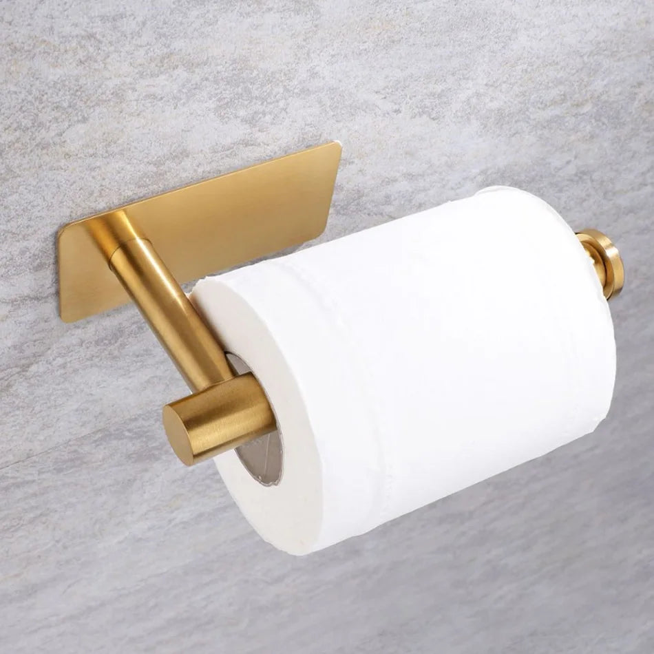 Stainless Steel Adhesive Paper Holder for Kitchen and Bathroom - Smarsty