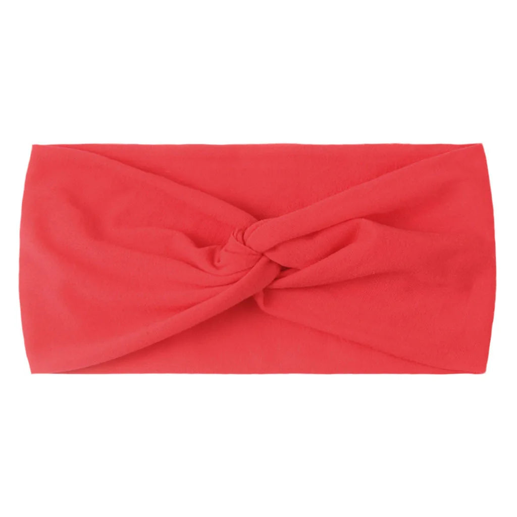 Candy Color Knotted Baby Girl Headband Soft Elastic - Smarsty
