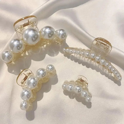 Large Pearl Grip Hair Clips for Elegant Styling - Smarsty