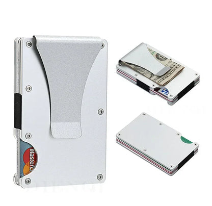 ANTI RFID Blocking Minimalist Card Holder Wallet for Men 2025 Slim Mini Fashion Wallet - Metal Wallet with Money Clip for Unisex - Smarsty
