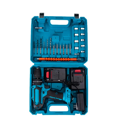 Multifunctional 21V rechargeable impact drill lithium battery cross-border flashlight gun drill electric screwdriver electric dr