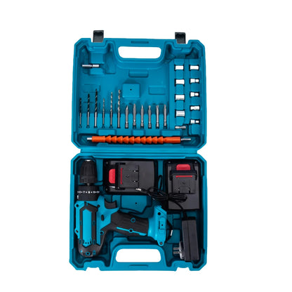 Multifunctional 21V rechargeable impact drill lithium battery cross-border flashlight gun drill electric screwdriver electric dr