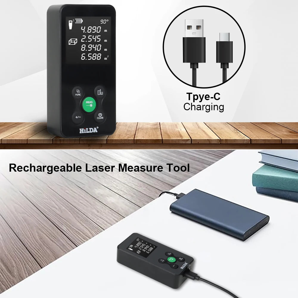 HILDA Laser Rangefinder with Rechargeable Battery and High Accuracy - Smarsty