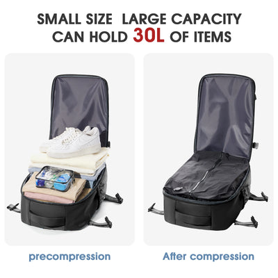 Vacuum Backpack Travel Bag for Men Large Capacity Backpack Business Laptop Backpack Women Men Expandable Backpack School Bag - Smarsty