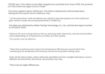 XIAOMI High Speed Hair Dryer with Negative Ion Technology - Smarsty