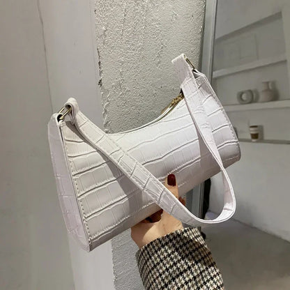 Retro Alligator Print PU Leather Small Women Handbag - Smarsty