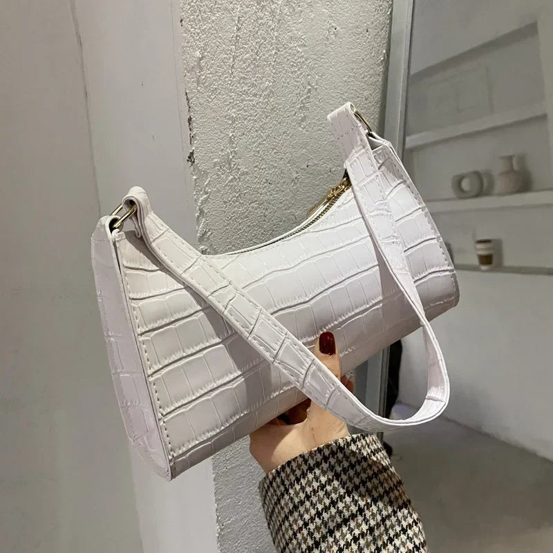 Retro Alligator Print PU Leather Small Women Handbag - Smarsty