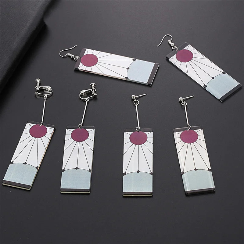 Anime Demon Slayer Acrylic Drop Earrings for Unique Style - Smarsty