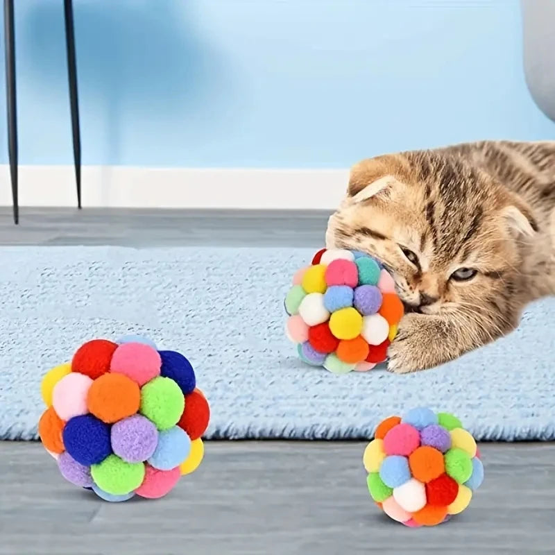 Durable Nylon Cat Plush Ball Toy for Engaging Play - Smarsty