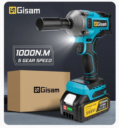 1000N M Brushless Electric Impact Wrench Cordless Power Tool - Smarsty