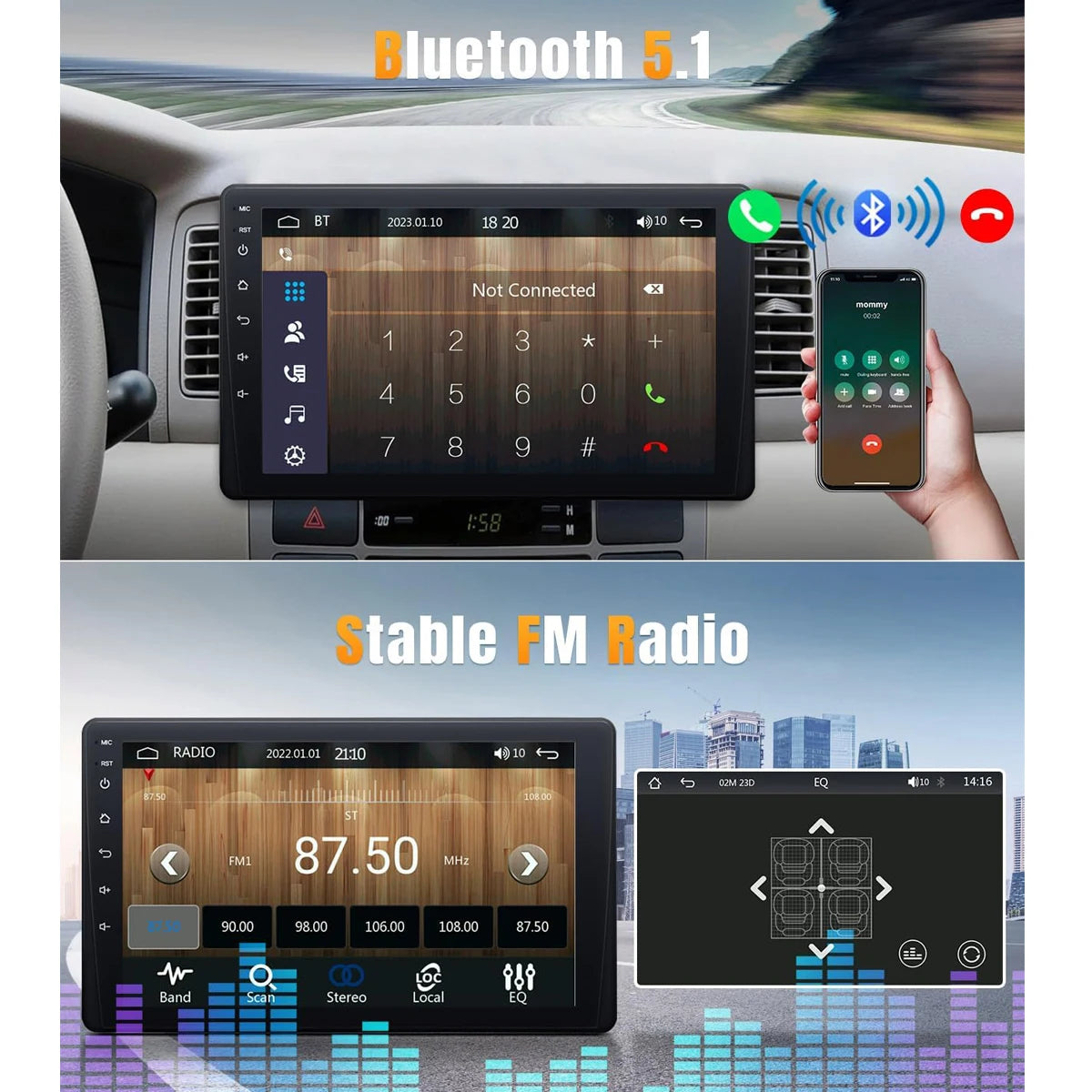 9 Inch Touchscreen Car Stereo With CarPlay And Android Auto - Smarsty