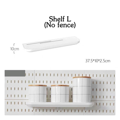 DIY Pegboard Accessories Kitchen Organization No Drill Hanging Shelf Storage Hooks Wall Organizer Crafts For Garage Room by Smarsty