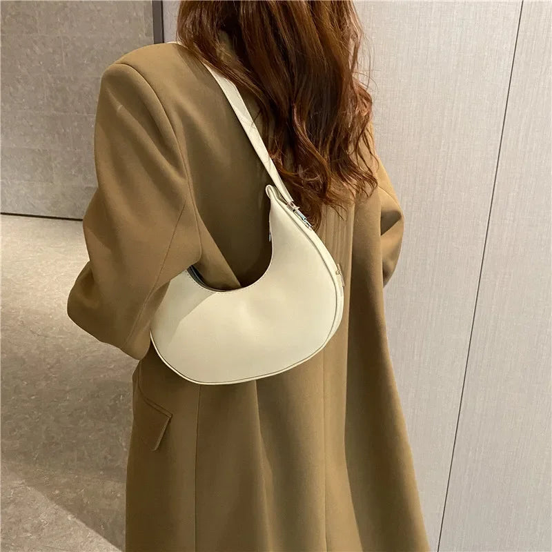 Luxury PU Leather Hobo Bag For Women With Zipper Closure - Smarsty