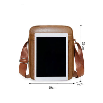 Mens Crossbody Bag Waterproof PU Leather Large Capacity - Smarsty