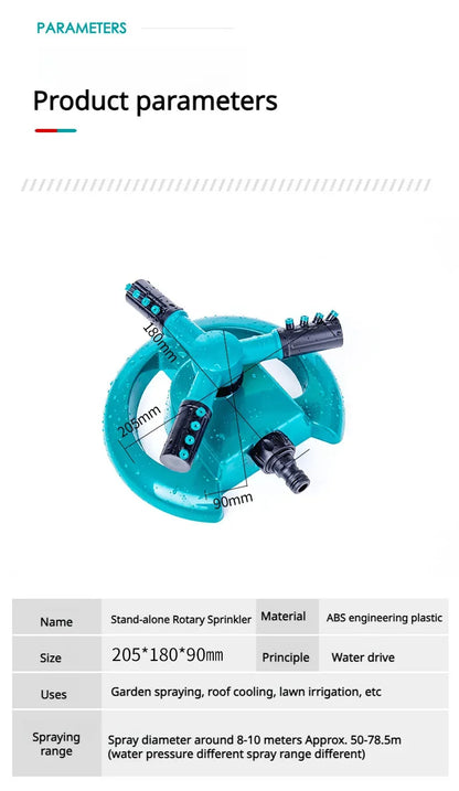 360 Degree Rotating Sprinkler Set for Efficient Garden Irrigation - Smarsty