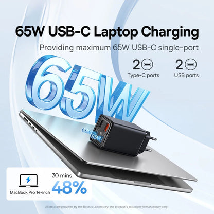 65W GaN USB C Charger With PD QC TravelReadyUltraCompact - Smarsty