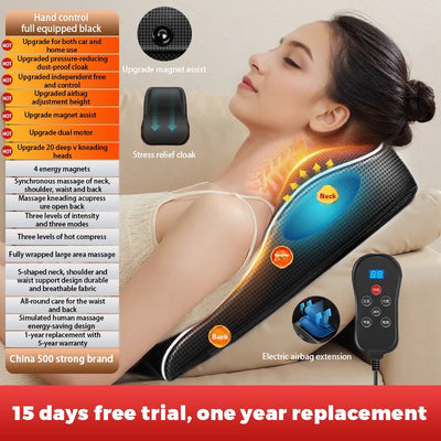 Shiatsu Electric Neck Pillow with Heating Therapy - Smarsty