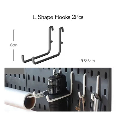 DIY Pegboard Accessories Kitchen Organization No Drill Hanging Shelf Storage Hooks Wall Organizer Crafts For Garage Room by Smarsty