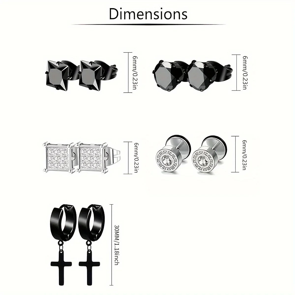 Stainless Steel Cross Dangle Earrings Durable Hypoallergenic - Smarsty