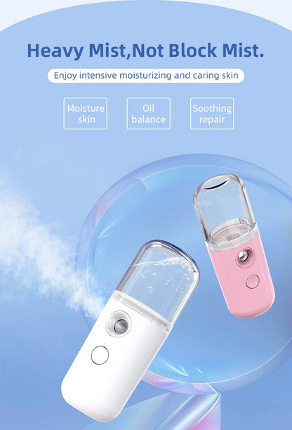 Portable Rechargeable Mini Facial Steamer for Hydration - Smarsty