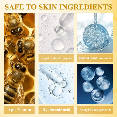 Bee Venom Firming Abdominal Cream - Plant-Based, Moisturizing and Moisturizing Contains Hyaluronic Acid Suitable for All Skin Types, Gentle for Sensitive Skin, Turmeric Skin Care - Smarsty